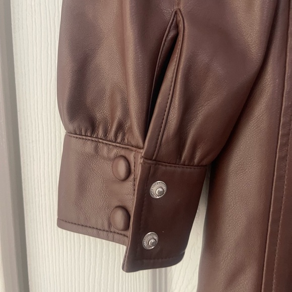 Seven for all mankind Vegan Leather Dress chocolate brown size S - Picture 4 of 9